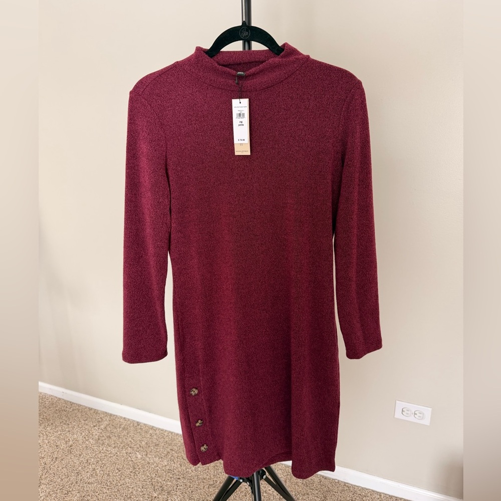 Banana Republic Burgundy Knit Dress Size MP NWT